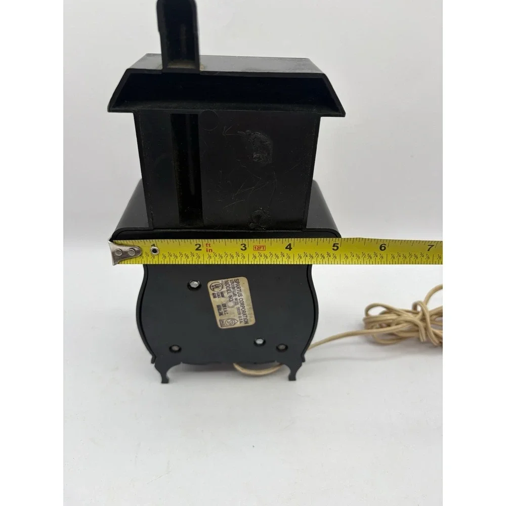 Vintage 1970s Spartus Pot Belly Stove Wall Clock Free Standing Grannycore